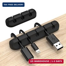 Cord Organizer for Desk, Cable Organizer Cable Clips Holder Black picture