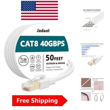 Versatile 50ft Cat 8 Ethernet Cable - 40Gbps, Perfect for Gaming & Streaming picture