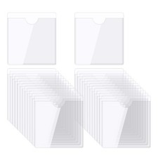 25 PCS 2x2 Inch Clear SelfAdhesive Card Pockets Horizontal Label Holders picture