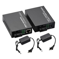 10/100/1000Mbps Single Mode 1&4 RJ45 Ethernet to Fiber Optic Media Converter n picture