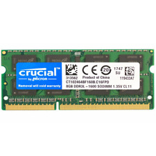 CRUCIAL 8GB DDR3L 1600 PC3-12800 Laptop SODIMM 204-Pin Memory RAM DDR3L 1x 8G picture