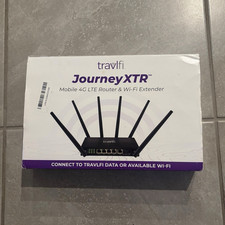 TravlFi JourneyXTR Black Unlocked 4G LTE Mobile Router Wi-Fi Extender + Antennas picture