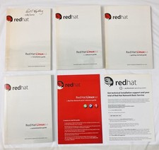Red Hat Linux 8.0 Manual Set 6 pc Vintage OS Installation Reference Guides 2002 picture