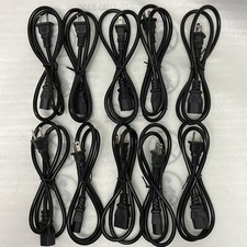 Lot of 10 three Prong Pin 3.3 ft AC Power Cord Cable for PC Xbox PS4 Computer picture