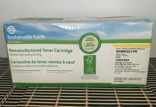 Staples Sustainable Earth Reman SEBM451YR Toner For HP300 HP400 Yellow Non OEM picture