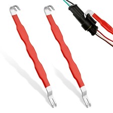 Red Double Ended Automotive Electrical Terminal Connectors 2Pcs Automotive picture