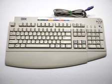 Vtg 90s White Beige IBM PS/2 PC Keyboard KB-9930 37L2590 CEM 00-40 D01 Palm Rest picture