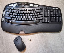 Logitech K350 Wave Ergonomic Keyboard W/ M310 Mouse + Dongle Receiver TESTED✅️  picture