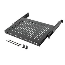 1U Sliding Rack Shelf,4-Post Vented Rack Mount Shelf,13.8in Deep with Adjusta... picture