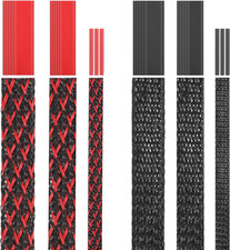 6 Roll 96Ft Wire Loom Braided Cable Sleeve with 127 Pcs Tube Heat Shrinkable picture