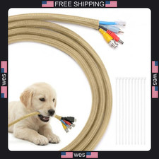 Yecaye 10ft Cable Sleeve 1/2 inch for Pets No Chew Wire Protectors Gold picture
