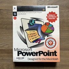 Vintage microsoft powerpoint 4.0 For macintosh Mac New & Sealed 1995 power Mac picture
