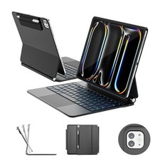 RAYMCRAFT iPad Pro 13 Keyboard Case M5 M4 Backlit Trackpad Black picture