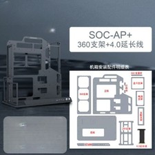 SOC-AP+ Open Frame ATX PC Case 360 Radiator Bracket PCIe 4.0 GPU Riser picture