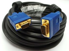 100FT 15 PIN GOLD PLATED BLUE SVGA VGA ADAPTER Monitor Male Cable CORD FOR PC TV picture