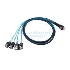 High Quality Internal SlimSAS SFF-8654 to 4 x SATA Breakout Forward Cable 1M picture