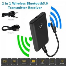 Bluetooth 5.0 Transmitter Receiver 2 IN 1 Wireless Audio 3.5mm Jack Aux Adapter picture