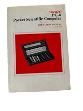 TANDY Pocket Computer PC-6 OPERATION MANUAL BX1 picture
