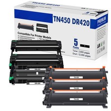 3PK TN450 Toner+2PK DR420 Drum Unit for Brother MFC-7365DN MFC-7460DN MFC-7860DW picture