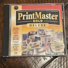 PrintMaster Gold Deluxe v4.0 CD-ROM (1997) Mindscape Windows 95 3.1 Vintage picture