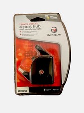 Targus Travel USB 2.0-4 Port Hub With Notebook Light. ACH7601US. Black New picture