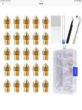 Comgrow 25PCS MK8 Ender 3 V2 Nozzles 0.4MM, 3D Printer Brass Hotend Nozzles picture