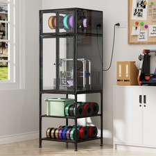 3D Printer Cabinet w/ Double Layer 3D Printer Filament Storage Rack for Studio picture