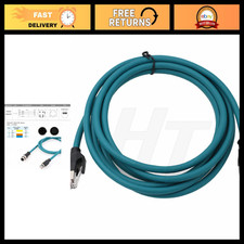 Industrial M12 4 Pin D-Code RJ45 Ethernet Power Cable, Waterproof Shielded 5m picture