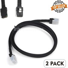 2-Packs 6G Internal Mini SAS SFF-8087 to SFF-8087 36Pin Cable 100 Ohms 1M RoHS picture