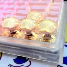 4PCS Cute Star Keycaps Translucent Beautiful Girl Personalized Gift Key Cap picture