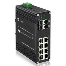 Industrial Gigabit 8-Port Ethernet 4 SFP Fiber Switch for IP Camera Wireless APs picture