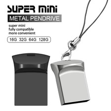 Mini Metal USB Flash Drive 4/8/16/32/64 GB Ultra Fit Memory Stick with Keychain picture