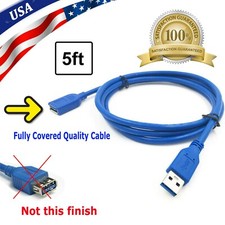 5FT 5 Feet USB 3.0 Type A Male to Female Extension Cable 1.5M Blue picture