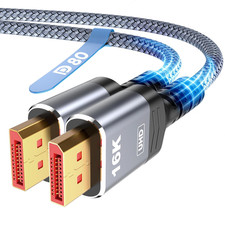 Highwings 80Gbps Displayport Cable 2.1 6.6FT, 16K@60Hz, 8K@120Hz, 4K@240Hz, DP 2 picture