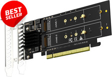 PA41 Quad M.2 NVMe PCIe 4.0 X16 Adapter RAID 22110 Bifurcation - US picture