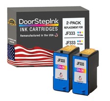 DoorStepInk Compatible Ink Cartridges for Dell JF333 Tri-Color 2PK-USA picture