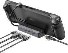 JSAUX Docking Station for Steam Deck/ROG Ally/Legion Go/MSI Claw, 5-in-1 Gray  picture