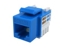 100 Lot CNAweb Cat5e RJ45 Modular Keystone Network Jack, 110 Style, Blue picture