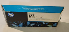 HP 727 Matte Black 300ML Ink Cartridge C1Q12A Genuine Sealed Damaged Box 2018 picture