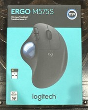 NEW LOGITECH ERGO M575S WIRELESS TRACKBALL COMFORT USE MOUSE BLACK USB BLUETOOTH picture