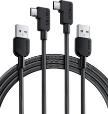 Anker Cable [2 Pack 6FT], Right Angle USB A to C Braided Cable, Durable... picture