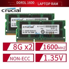 16GB 2x8GB 4GB 2G DDR3L 1600MHz PC3L-12800S 204Pin sodimm Laptop RAM Crucial LOT picture