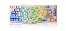 LEOBOG A75 Alice Keyboard, Tri-Mode Bluetooth/2.4G/USB-C Ergonomic Cute Cream... picture