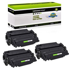 3PK BK CE255A Toner Fits for HP LaserJet Pro 500 MFP M521dn M521dw M521DX M521DZ picture