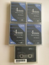 4 IBM DDS4 20 GB Data Tape Cartridges, 4mm 150M P/N: 59H4456 +1 59H4457 all New picture