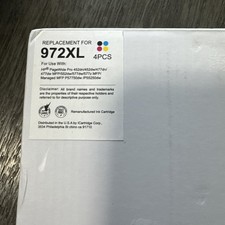 972XL 4Pcs Replacement Ink Cartridge For HP PageWide Pro Models Blk,Ylw,Mag,Cyn picture