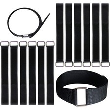 12 Inch Reusable Fastening Cable Straps - Hook and Fixing Straps - 12 Pack picture