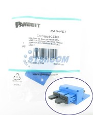 Panduit CMDBUSCZBU Mini-Com SC Duplex Fiber Optic Adapter Module, Blue  ~STSI picture