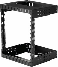 2-Post 12U Heavy-Duty Wall Mount Network Rack, 19