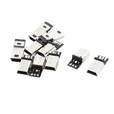 10 PCS Mini USB 5 Pin B Male Connector Port Solder Replacement picture
